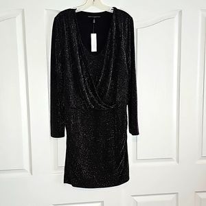 WHBM long slv sz 12 black with sparkle